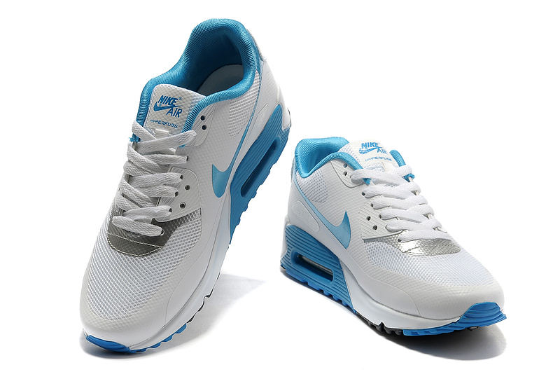 Nike Air Max Shoes Womens White/Blue Online
